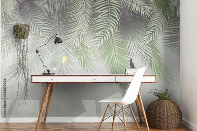 Fototapeta do salonu - tropikalne liście
