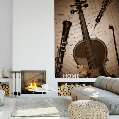 Fototapeta Instrumenty muzyczne na skrzypcach i oboju