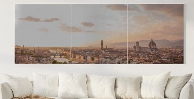 Obraz na płótnie Miasto nad rzeką