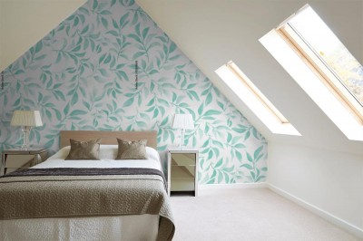 Fototapeta do sypialni z motywem roślinnym