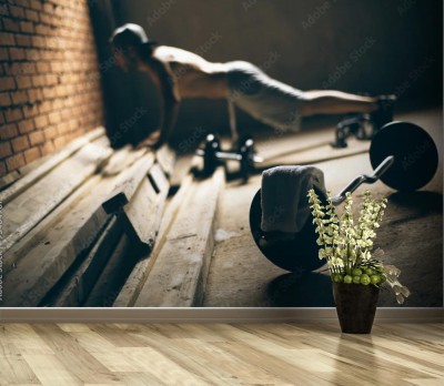 Fototapeta Siłownia na poddaszu