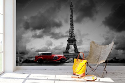 Fototapeta Wieża Effela w Paryżu w ujęciu retro