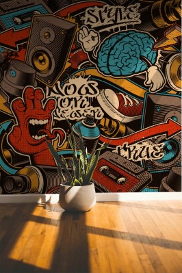 Fototapeta Bezszwowe tło graffiti