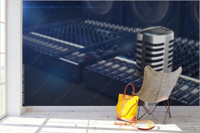 Fototapeta Mikrofon w stylu retro