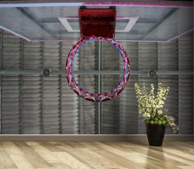 Fototapeta Obręcz kosza przy tablicy