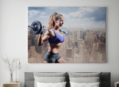 Obraz na płótnie Kobieta na treningu crossfit
