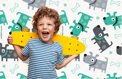 Tapeta dla chłopca z psami