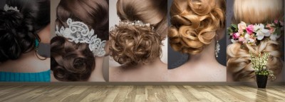 Fototapeta Kolekcja fryzur ślubnych