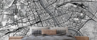 Fototapeta Mapa Warszawy