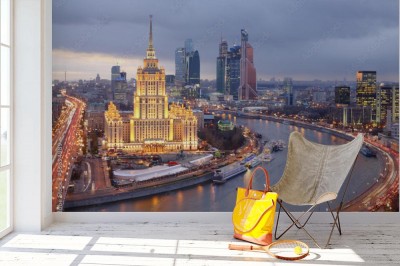 Fototapeta Miasto Moskwa wieczorem