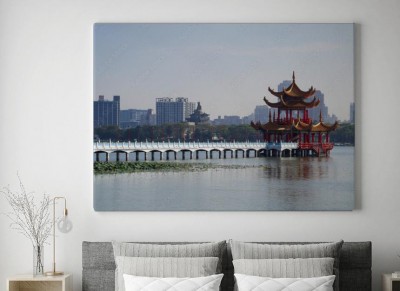 Obraz na płótnie Staw lotosu Kaohsiung