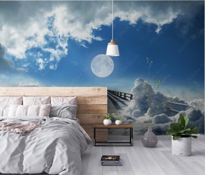 Fototapeta Droga 3D wśród chmur