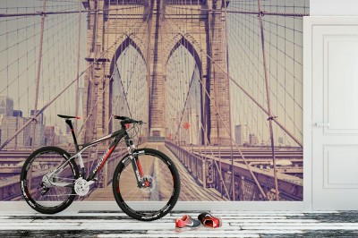 Fototapeta Most brooklyński w stylu retro