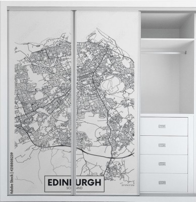 Naklejki na meble Edynburg - Mapa
