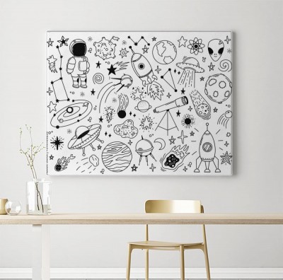 Obraz na płótnie do pokoju nastolatka w stylu doodle
