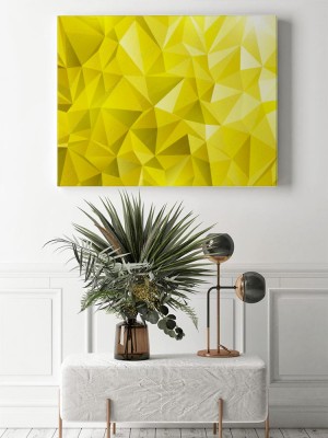 Obraz na płótnie Złote wielokąty