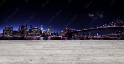 Fototapeta Most Brookliński w nocnej scenerii