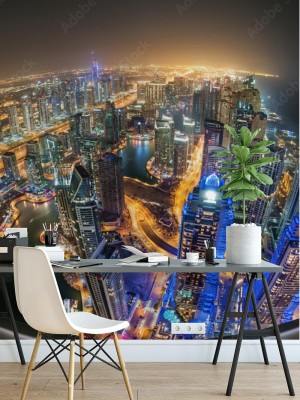 Fototapeta Dubaj widziany rybim okiem