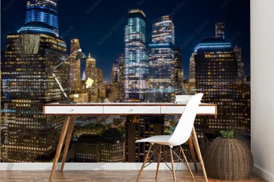 Fototapeta Miasto nocą - wydanie Nowojorskie