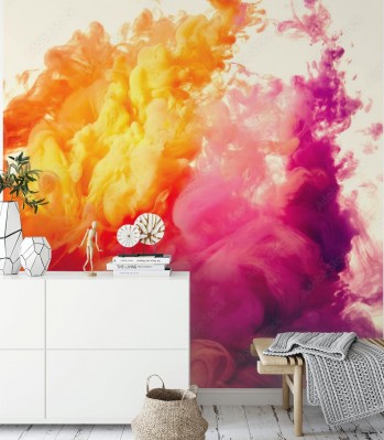 Fototapeta Abstrakcyjnie rozchełstana farba