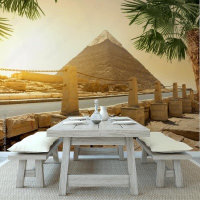 Fototapeta Piramida i droga