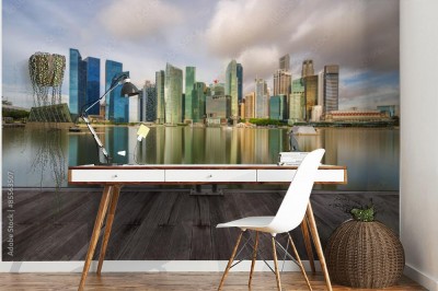 Fototapeta Singapore Skyline i widok na Marina Bay
