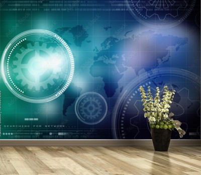 Fototapeta Tło biznesowe mapy świata