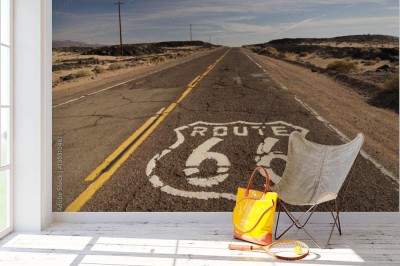 Fototapeta Trasa 66  - Dwupasmowa historyczna autostrada