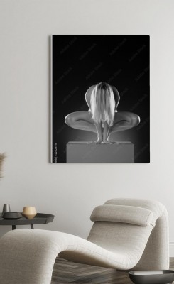 Obraz na płótnie Zrównoważyć AKT na kostkach, czarno-biały