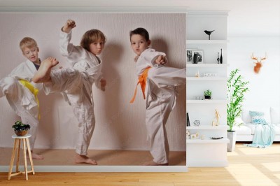 Fototapeta Dzieci podczas treningu karate