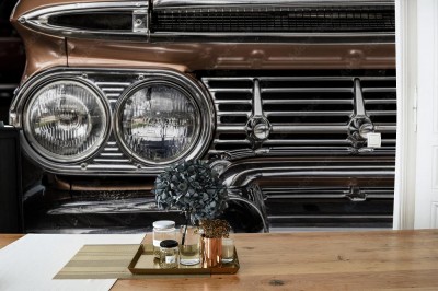 Fototapeta Frontowy szczegół samochód w stylu vintage