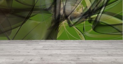 Fototapeta futurystyczna panorama z zieleni