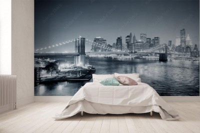 Fototapeta Nowy Jork i czarny i biały Manhattan