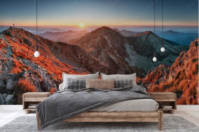 Fototapeta Piękne Karpaty jesienią w panoramicznym kadrze