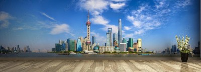 Fototapeta Linia horyzontu Szanghaj Pudong