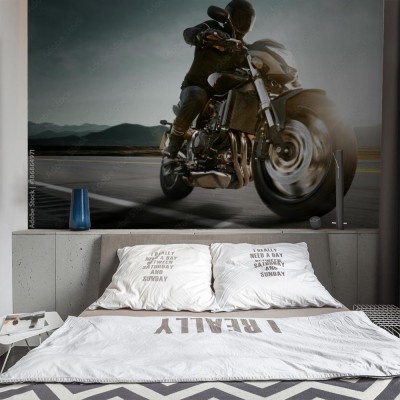 Fototapeta Motocykl na wiejskiej drodze