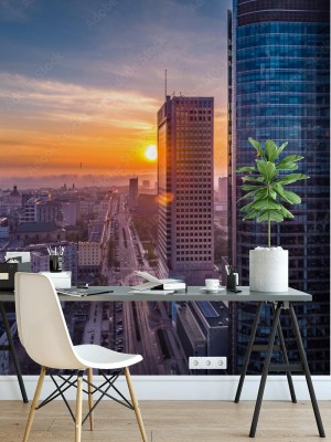 Fototapeta Warszawa o poranku