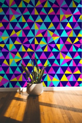 Fototapeta Abstrakcyjny neonowy wzór geometryczny