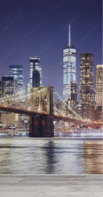 Fototapeta Brooklyn Bridge and Manhattan w New York City