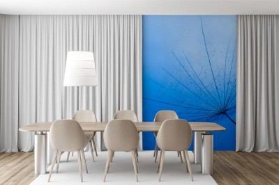 Fototapeta Zdjęcie makro w niebieskim filtrze