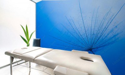 Fototapeta Zdjęcie makro w niebieskim filtrze