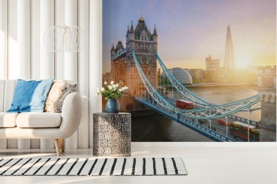 Fototapeta Zmierzch przy Tower Bridge w Londyn UK