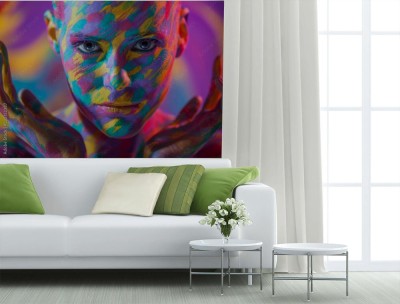 Fototapeta Kolorowy makijaż