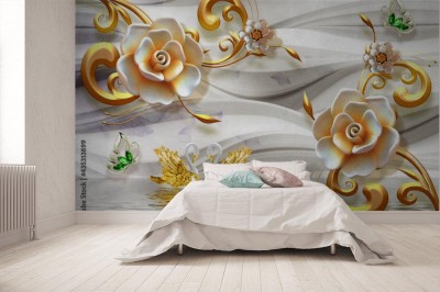 Fototapeta z kwiatami 3D do sypilni