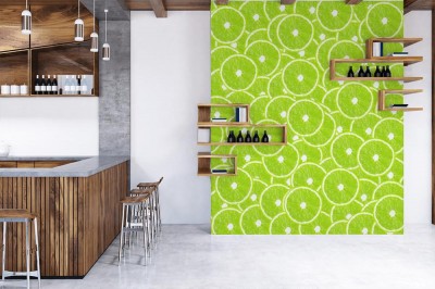 Fototapeta Ilustrowane plastry limonki