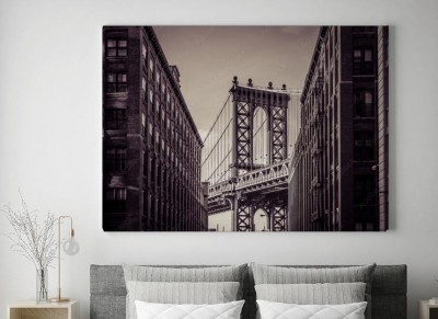 Obrazy do salonu Manhattan Bridge - Most w New York