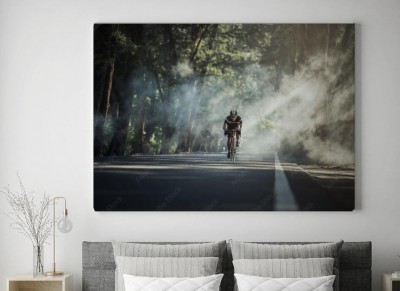 Obrazy do salonu Poranna przejażdżka na motorze