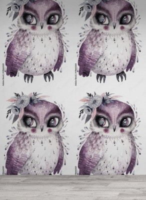 Fototapeta Sowa z kwiatami