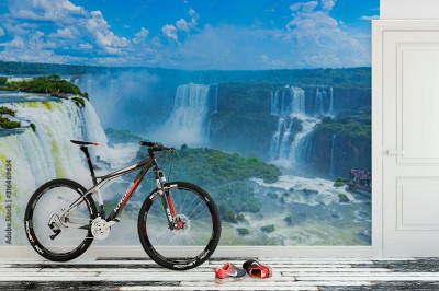 Fototapeta Linia horyzontu z panoramicznym widokiem na Wodospady Brazylii