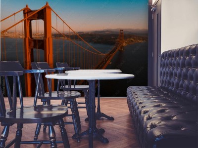 Fototapeta Piękny widok mostu Golden Gate Bridge i centrum miasta